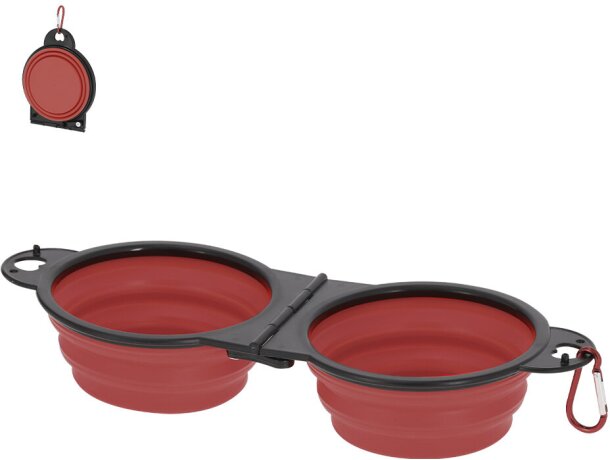 Bowl plegable Malking con mosquetón para mascotas detalle 1