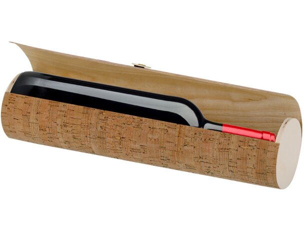 Caja Baremon de corcho y madera con cierre de correa detalle 4