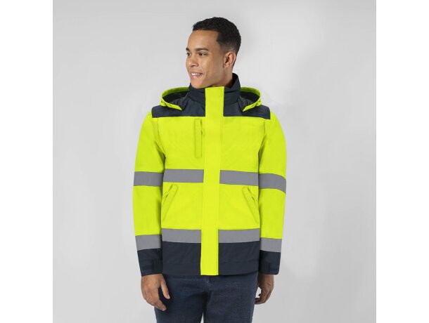 Parka de alta visibilidad Rauric con bandas reflectantes detalle 1