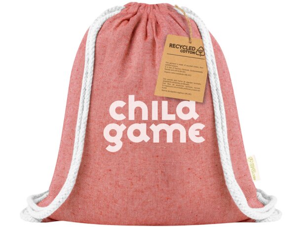 Mochila de cuerdas algodón reciclado 120 g/m2 detalle 2