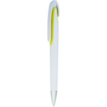 Bolígrafo de plástico con pulsador a color