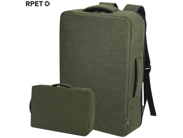 Mochila Ghibli de poliéster reciclado con compartimento portátil detalle 1