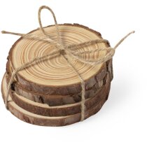 posavasos con logotipo en pino natural Yantic