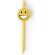 Bolígrafo amarillo con emoticono con logo