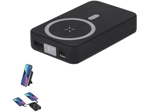 Power bank Granzax carga inalámbrica 15W magnética 10000 mAh detalle 1