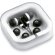 Cascos auriculares en estuche negro grabado