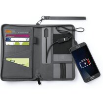 Cartera organizadora con power bank negra Cartera organizadora con power bank negra