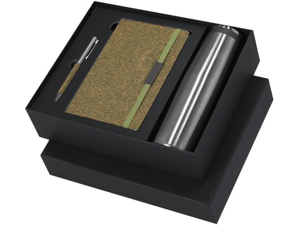 Set Kaley con bloc, bolígrafo y bidón térmico 500ml detalle 2