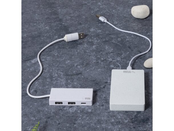 Power bank Noiman 5000 mAh con extractos de piedra natural detalle 5