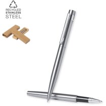 Set escritura Kaylax acero reciclado con logo