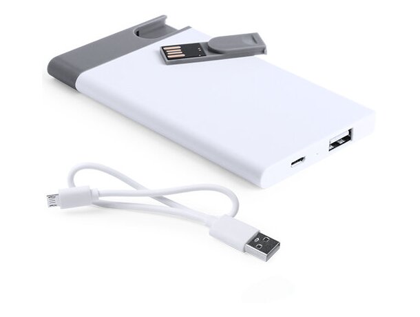Power bank plano con USB 8GB personalizado