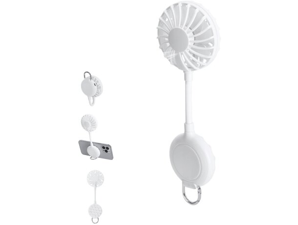 Ventilador portátil Kelanor con giro 360° y soporte móvil detalle 1