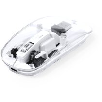 Ratón óptico con batería e impresión transparente