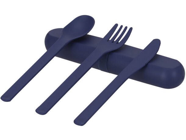 Set cubiertos Toriah biodegradable con estuche cierre push detalle 1