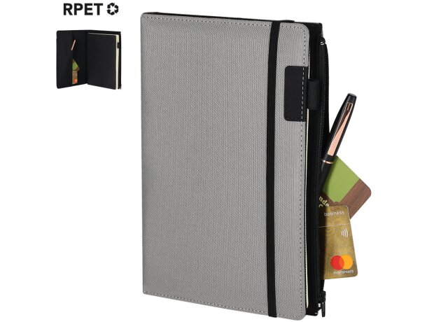 Bloc notas con funda Katz RPET reciclado y bolsillo detalle 1