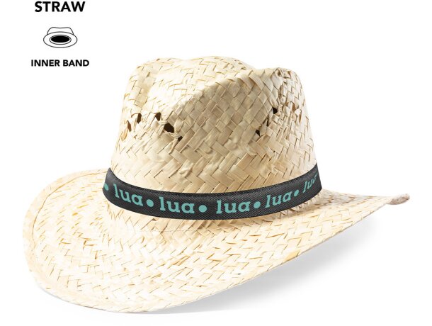 Sombrero Lua de paja clarita personalizado