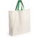 Bolsa de algodón orgánico con asas verdes detalle 1