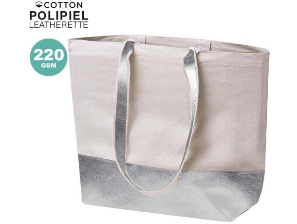 Bolsa playa asas largas polipiel metalizada 220 g/m2 Hitalax detalle 1