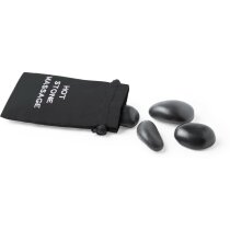 Piedras de masaje en bolsa de regalo personalizada negra Piedras de masaje en bolsa de regalo personalizada negra