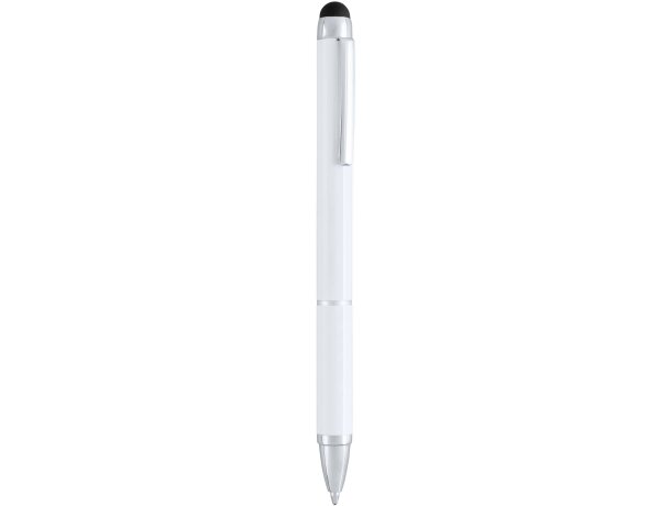 Bolígrafo con puntero en aluminio en varios colores blanco con logo