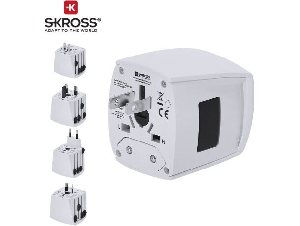 Adaptador viaje universal Skross Muv Micro multiregión compacto detalle 1