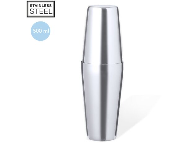 Coctelera Stiwar acero inoxidable 500ml doble vaso encajable detalle 1