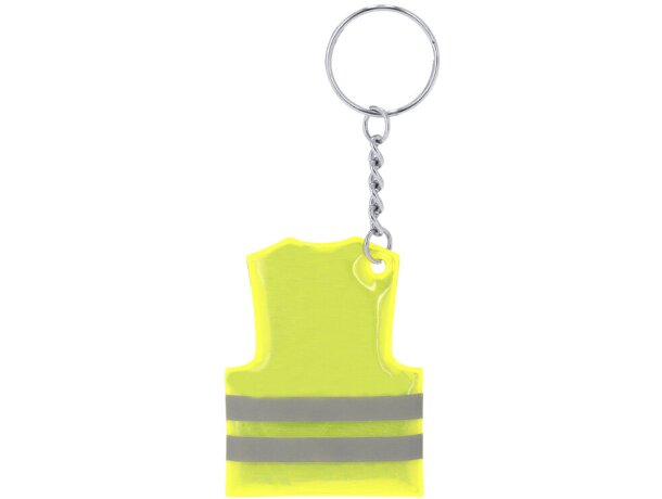 Llavero reflectante Cebrom en PVC amarillo personalizable detalle 2