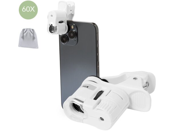 Microscopio bolsillo Saganix 60x con luz LED y ultravioleta detalle 1