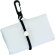 Bolsa plegable de poliéster con mosquetón persey blanca