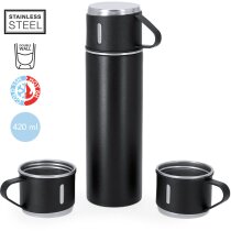 Set termo Melbir con tres tazas apilables acero