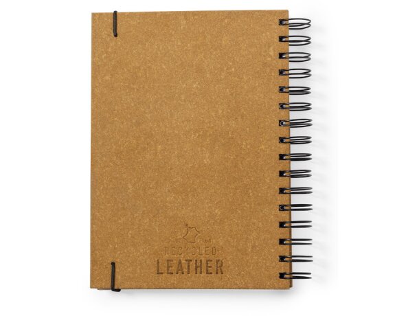 Agenda ecológica personalizada Torkix en cuero reciclado tamaño A5 detalle 2