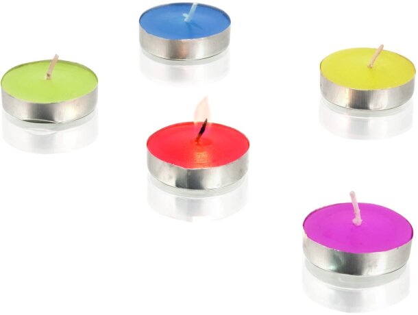 Set de velas de colores mini personalizado Set de velas de colores mini personalizado