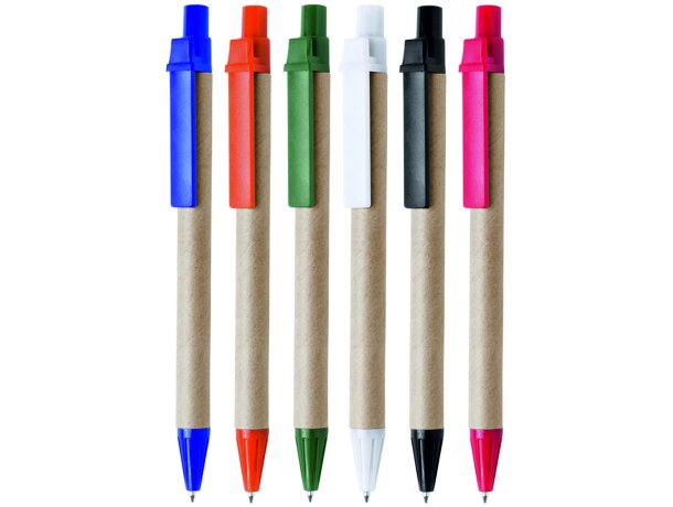 Bolígrafo ecológico corporativo Compo Pack cartón reciclado