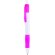 Bolígrafo de plástico con clip en color combinado fucsia grabado