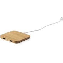 Cargador inalámbrico Dumiax bambú natural 10W