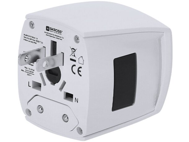 Adaptador viaje universal Skross Muv Micro multiregión compacto detalle 8