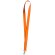 Lanyard con enganche metálico naranja