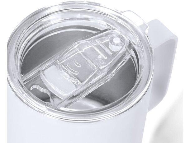 Taza térmica Adelax de acero inoxidable con acabado caucho detalle 3
