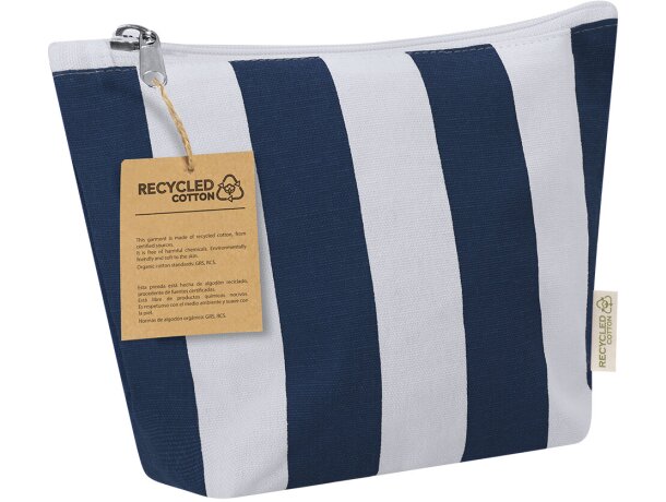 Neceser Goniax algodón reciclado diseño rayas verticales detalle 2