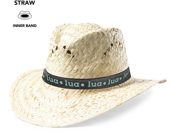 Sombrero Lua de paja clarita personalizado