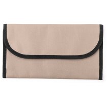 Portadocumentos de poliéster 600d para viaje beige personalizado Portadocumentos de poliéster 600d para viaje beige personalizado