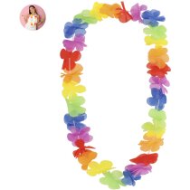 Collar hawaiano Punder con flores multicolor