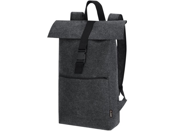 Mochila Magar de fieltro RPET con hebilla y cremallera detalle 2