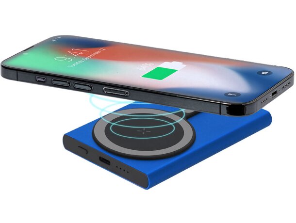 Power bank Bertex aluminio reciclado 5000 mAh carga inalámbrica detalle 6