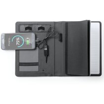 Bloc de notas con power bank negra