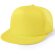 Gorra de poliéster con visera plana personalizada amarilla