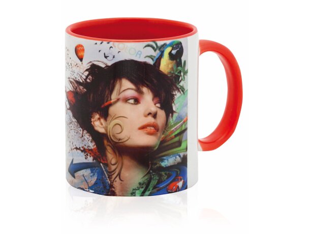 Taza Harnet de cerámica lisa para sublimación interior de color personalizado