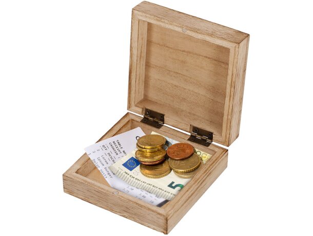 Caja presentación madera natural Macalix con cierre magnético detalle 4