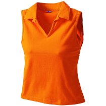 Polo sencillo de mujer sin mangas en algodón personalizado Polo sencillo de mujer sin mangas en algodón personalizado