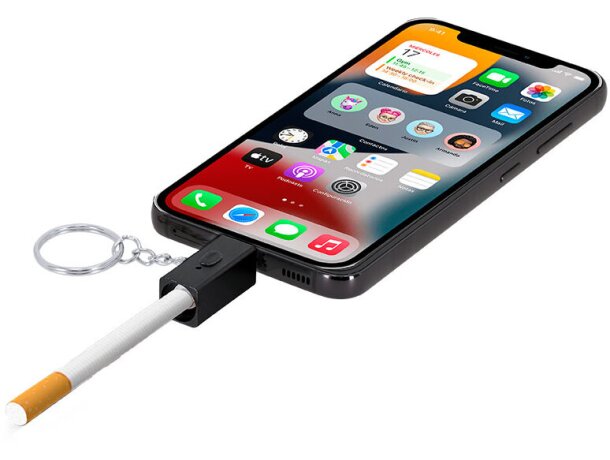 Encendedor eléctrico llavero Parris con carga USB tipo C detalle 2